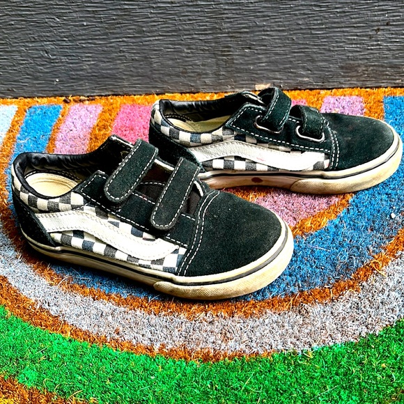 VANS TODDLER VELCRO CHECKERED SHOES - Picture 1 of 4